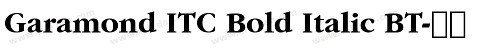 Garamond ITC Bold Italic BT字体转换